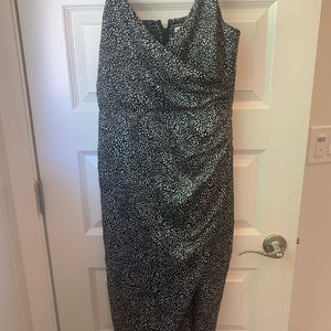 Abercrombie & Fitch satin wrap midi dress size M